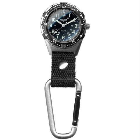 Dakota Mens Aluminum Backpacker Clip Watch - Black
