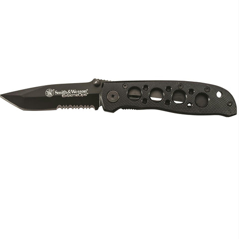 Smith & Wesson Extreme Ops Part Serrated Drop Pt Knife