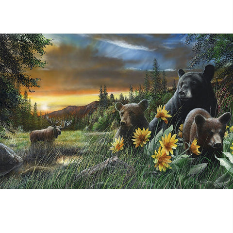 Rivers Edge LED Wall Art - Bears-Moose 24inx16in