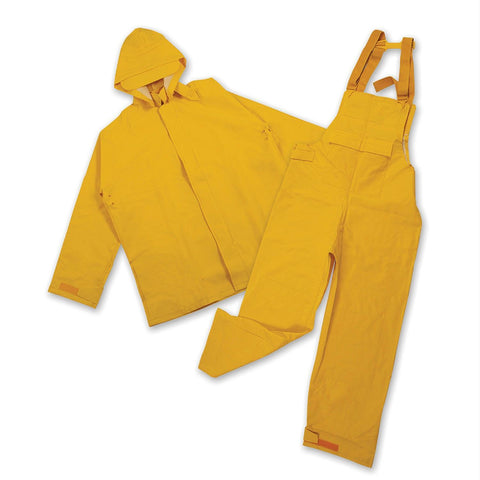 Stansport PVC-Polyester Commercial Rain Suit-Yellow XLarge