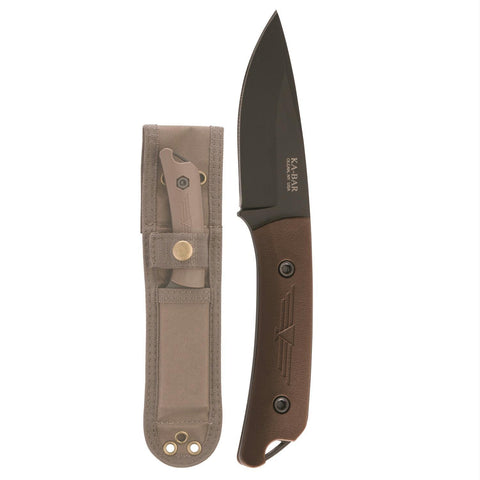 Ka-Bar Jarosz Globetrotter Fixed 3.5in Blade Knife w-Sheath