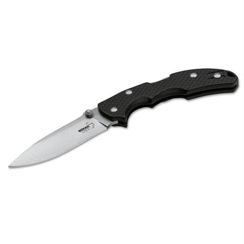 Boker Plus USA Fldg Knife 3.38in Steel Blde-Blck Satin Hndl