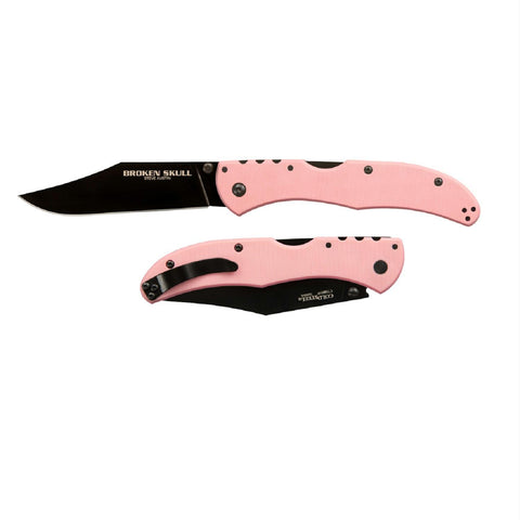 Cold Steel Broken Skull VI 4in Drop Point Folder-Pink