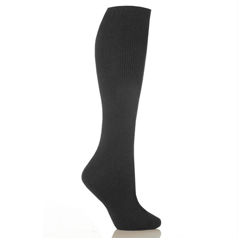 Grabber Heat Holders Ladies Long Leg Sock-Charcoal-Size 5-9