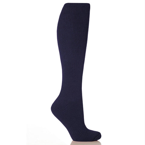 Grabber Heat Holders Ladies Long Leg Sock-Indigo-Size 5-9
