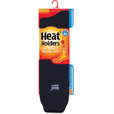 Grabber Heat Holders Mens Long Socks-Navy