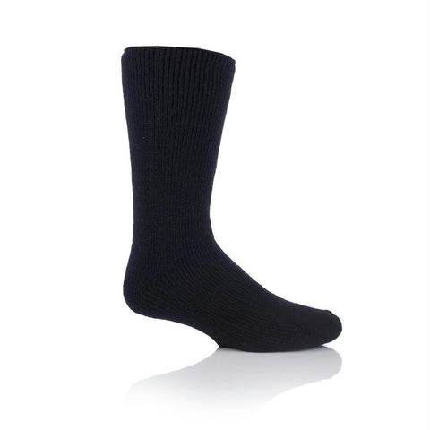 Grabber Heat Holders Mens Wool Crew Sock-Black