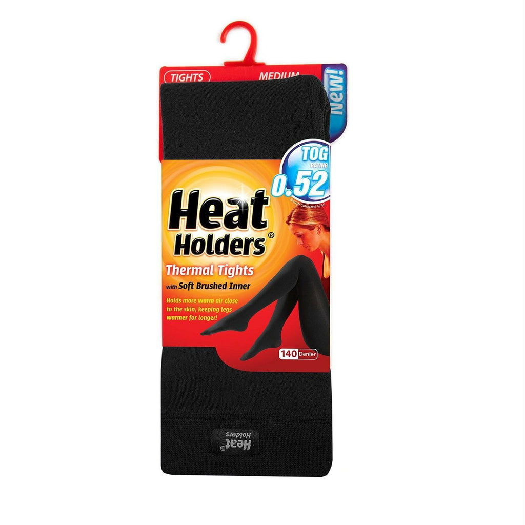 Grabber Heat Holders Ladies Thermal Tights-Black-Small