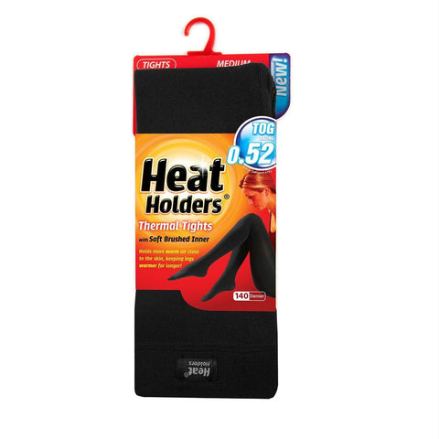 Grabber Heat Holders Ladies Thermal Tights-Black-Medium