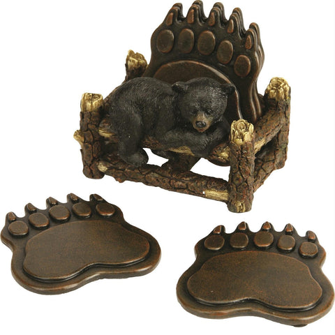 Rivers Edge Bear Paw 4 Coaster Set