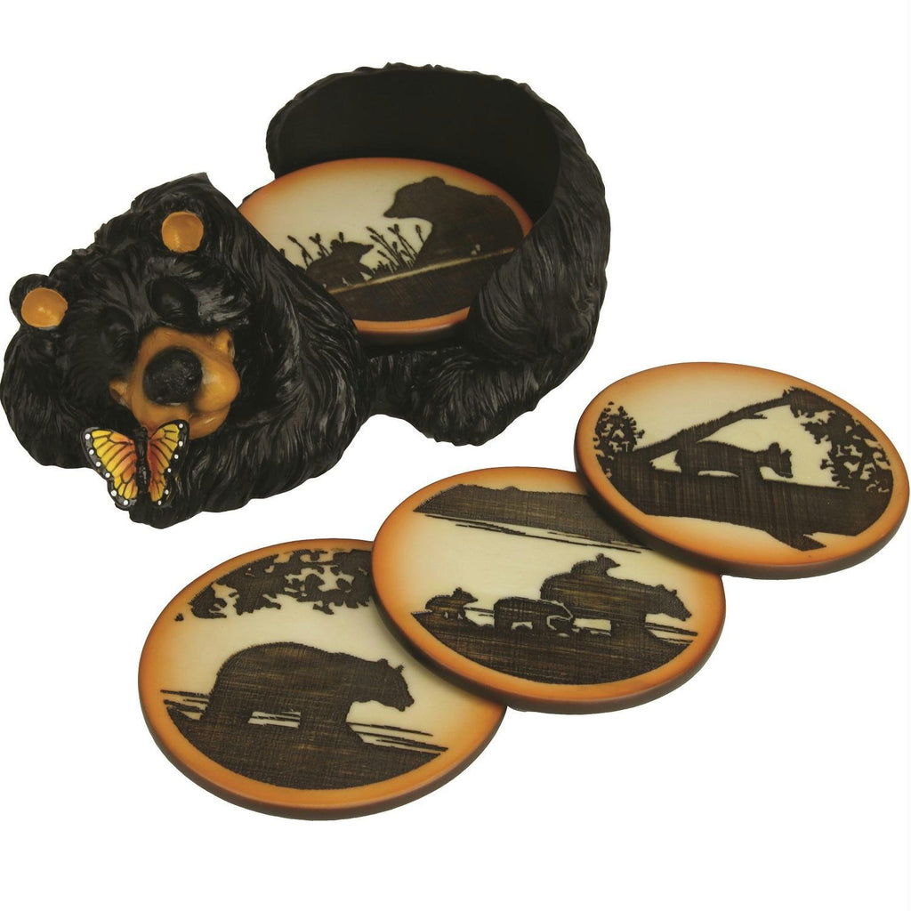 Rivers Edge Bear 4 Coaster Set