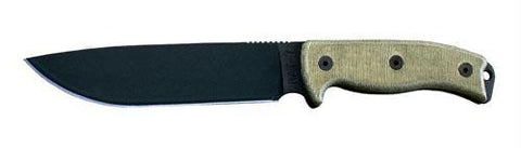 Ontario RAT7 7 in Fixed Blade Micarta Handle Nylon Sheath