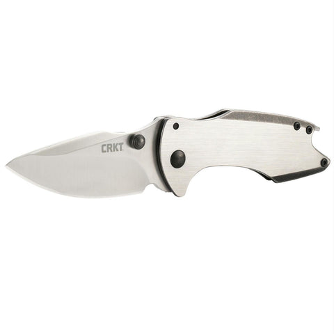 CRKT Largo Assisted 2.5 in Plainedge Blade Stainless Handle