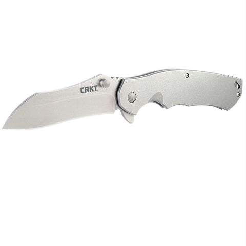 CRKT Rasp Folder 3.67 in Plainedge Blade Stainless Handle