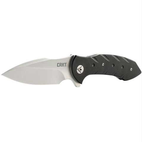 CRKT Terrestrial Folder 3.36 in Plain Blade Black G10 Handle