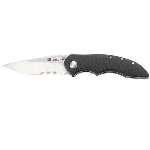Ruger High-Brass Folder 3.19 in Combo Blade GRN Handle