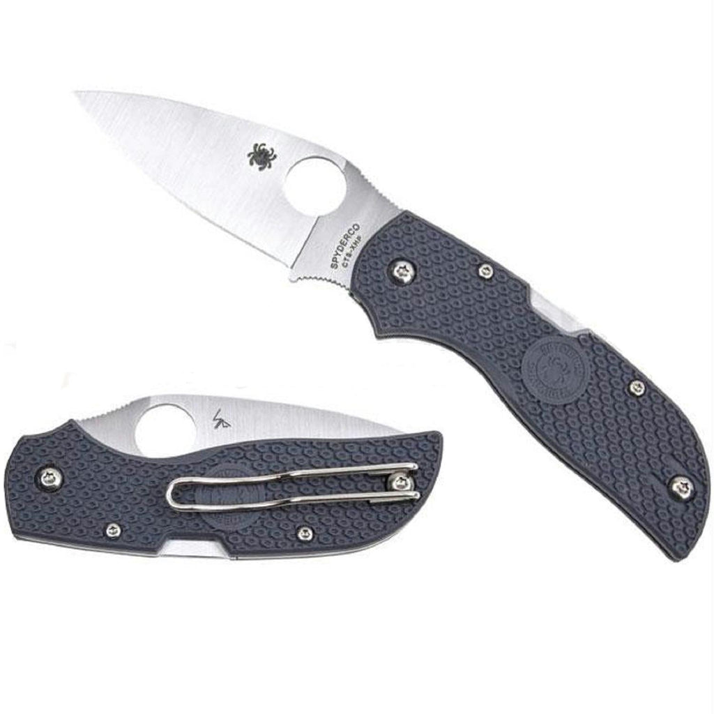 Spyderco Chapparral Folder 2.8 in Plainedge Gray FRN Handle
