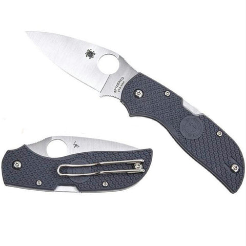 Spyderco Chapparral Folder 2.8 in Plainedge Gray FRN Handle