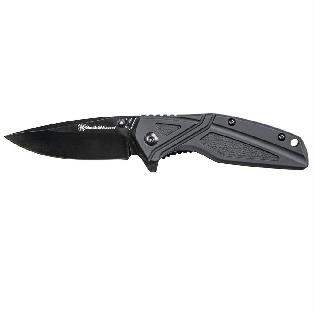 S&W SW1101 Blk Rub Alum Blk 3" Blade Tactical Folding Knife