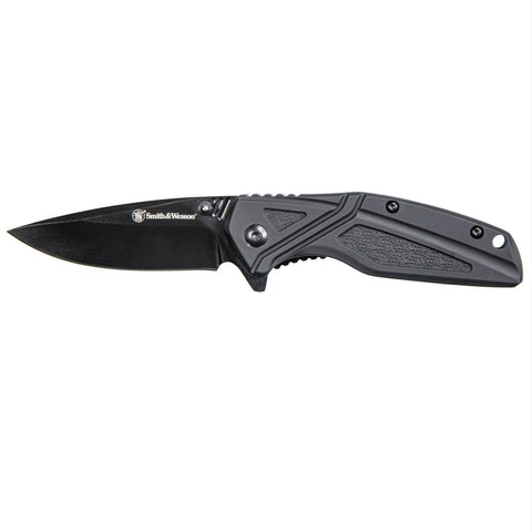 S&W SW1101 Blk Rub Alum Blk 3" Blade Tactical Folding Knife