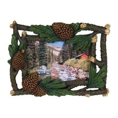 Rivers Edge 4inX6in Pine Cone And Cedar Picture Frame 466