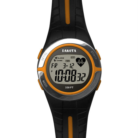 Dakota Heart Rate Monitor Watch Orange