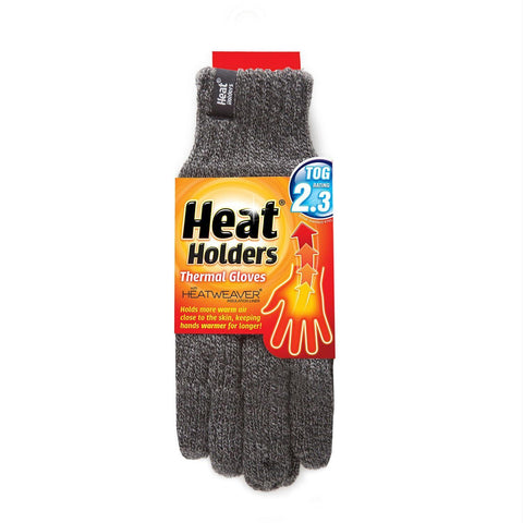 Heat Holders Mens Gloves - Charcoal S-M