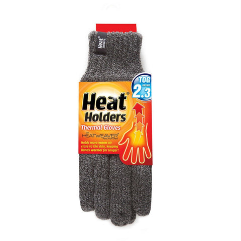 Heat Holders Mens Gloves - Charcoal M-L