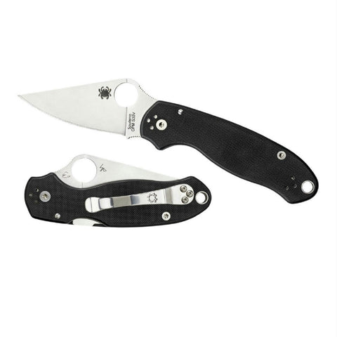 Spyderco Para 3 2.95 in Plainedge Black G 10 Handle
