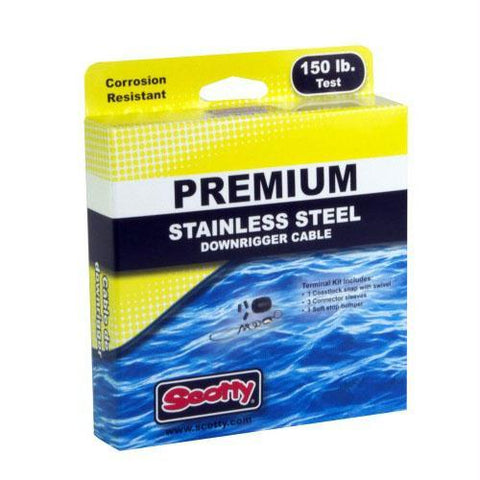 Scotty Premium SS Downrigger Cbl w-Terminal Kit 400ft Spool