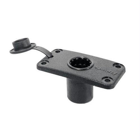 Scotty Flush Deck Mount Black w- Rain Cap