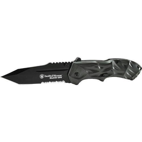 Smith & Wesson 3rd Gen Blck Ops Serrated Tanto Knife Magic