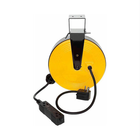 Bayco Triple-Tap Extension Cord 30ft Retractable Reel SL-800