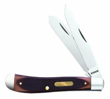 Old Timer Gunstock Trapper Lockblade Folding Clip Pt Knife