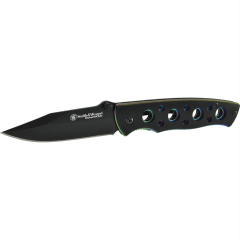 Smith & Wesson Extreme Ops Knife Black FE Clip Point