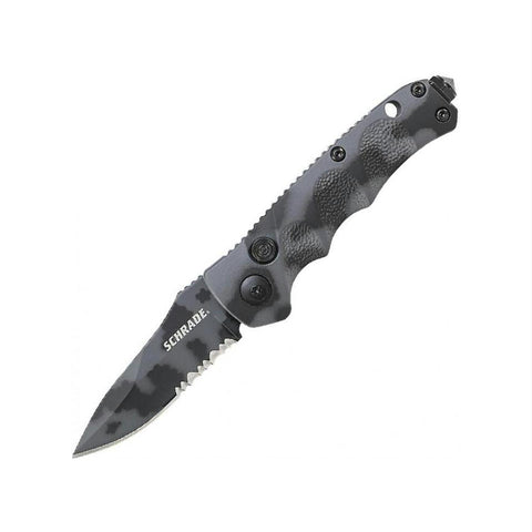Schrade Mini Push Button Folding Knife PS Drop Point Blade