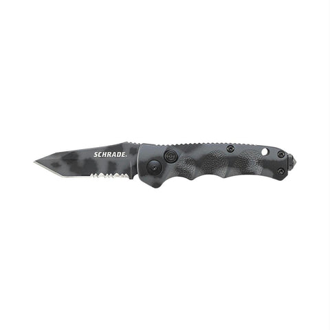 Schrade Mini Push Button Knife Urban Camo PS Tanto