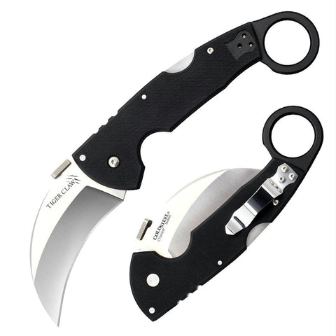 Cold Steel Tiger Claw Plain Edge Folding Knife w-Blk Handle