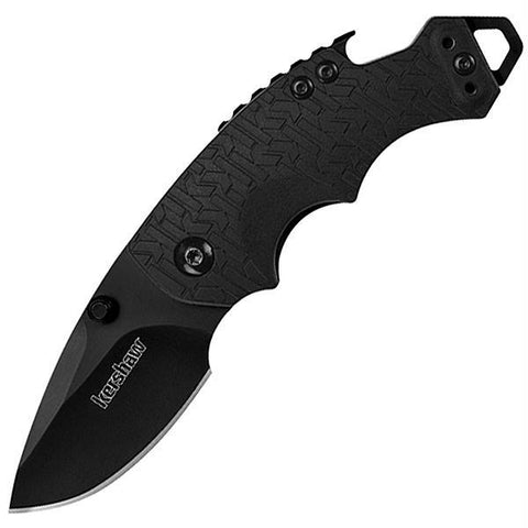Kershaw Shuffle Linerlock 2.375 Black Plainedge Black GFN