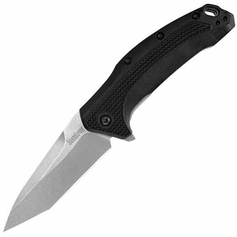Kershaw Link Tanto Assisted 3.25 Stonewash Plain Black GFN