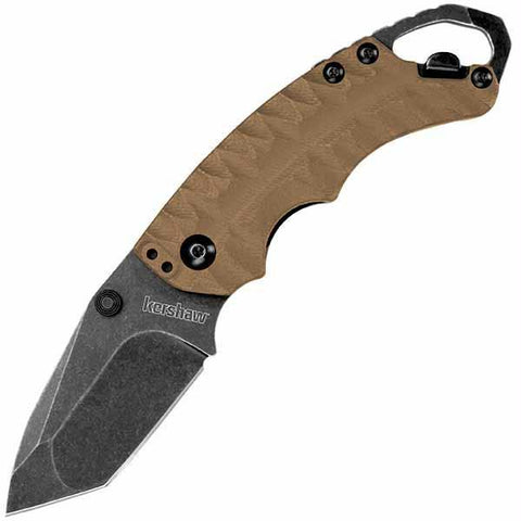 Kershaw Shuffle II Linerlock 2.25 Blackwash Plain Tan GFN