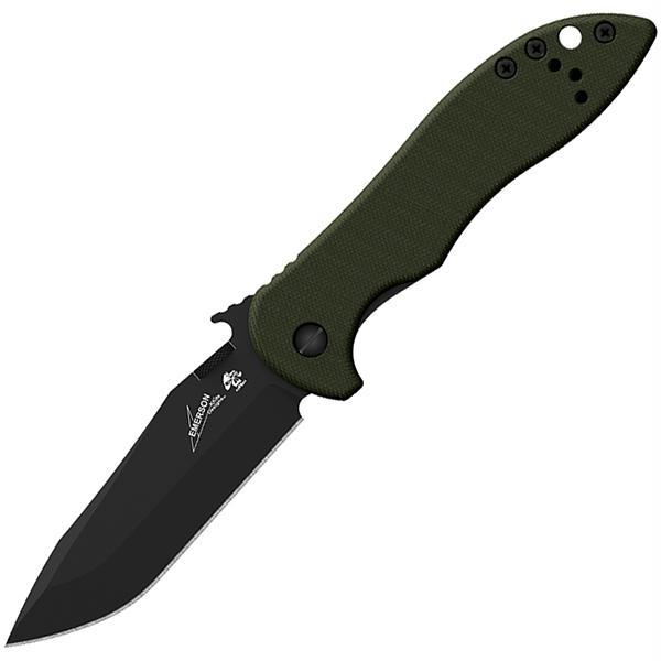 Kershaw Emerson CQC-5K 3.0 Black Plainedge Green G10