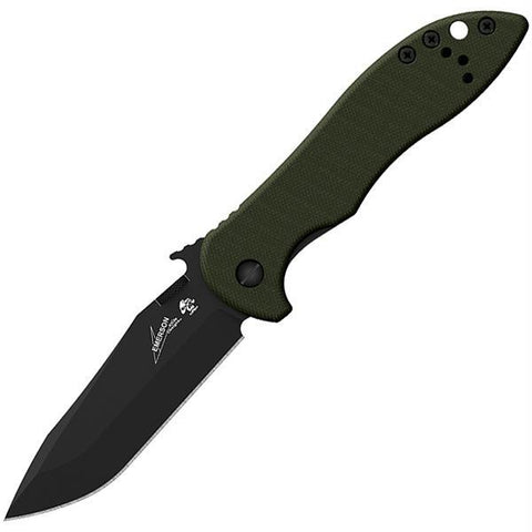 Kershaw Emerson CQC-5K 3.0 Black Plainedge Green G10