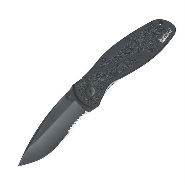 Kershaw Blur Assisted 3.375 Black Comboedge Black Aluminum