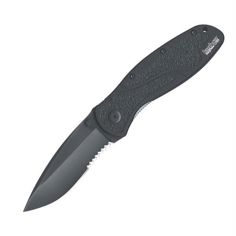 Kershaw Blur Assisted 3.375 Black Comboedge Black Aluminum