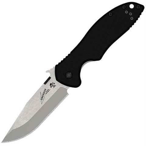 Kershaw Emerson CQC-6K 3.25 in Stonewash Plain Black G10