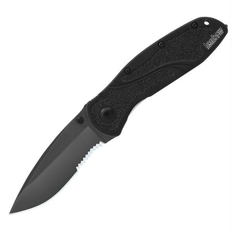 Kershaw Blur Assisted 3.375 Black Comboedge Black Aluminum