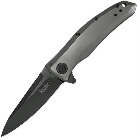 Kershaw Grid Assisted 3.75 Black Plainedge Silver Stainless