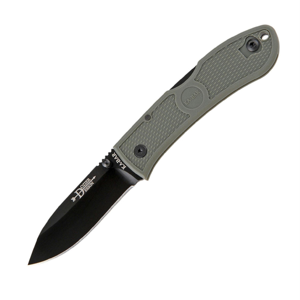 Ka-Bar Dozier Fine Edge Folding Knife Foliage Green