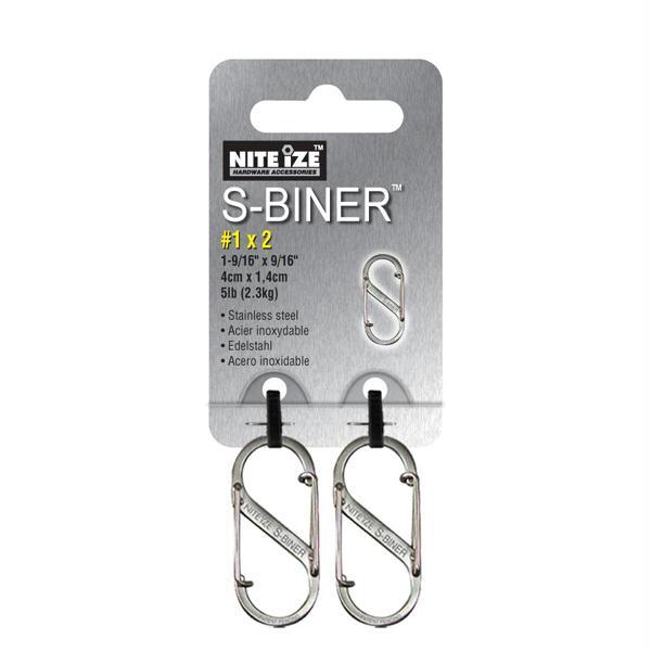 Nite Ize S-Biners Size 1 Stainless 2 Pack